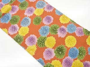 手織り紬花模様名古屋帯